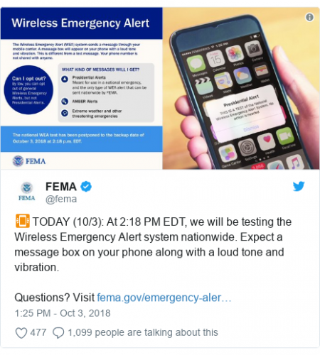 Presidential alert: US mobile phones get test message