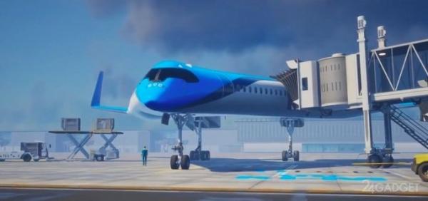 Авиакомпания KLM оплатит строительство самолета в виде буквы V, придуманного студентом (2 фото + видео)